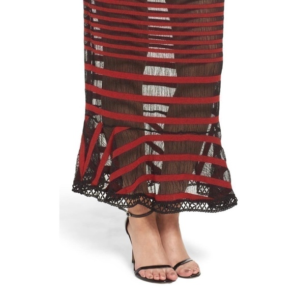 Foxiedox Cassius Mock Neck Striped Maxi Dress M - Picture 3 of 16